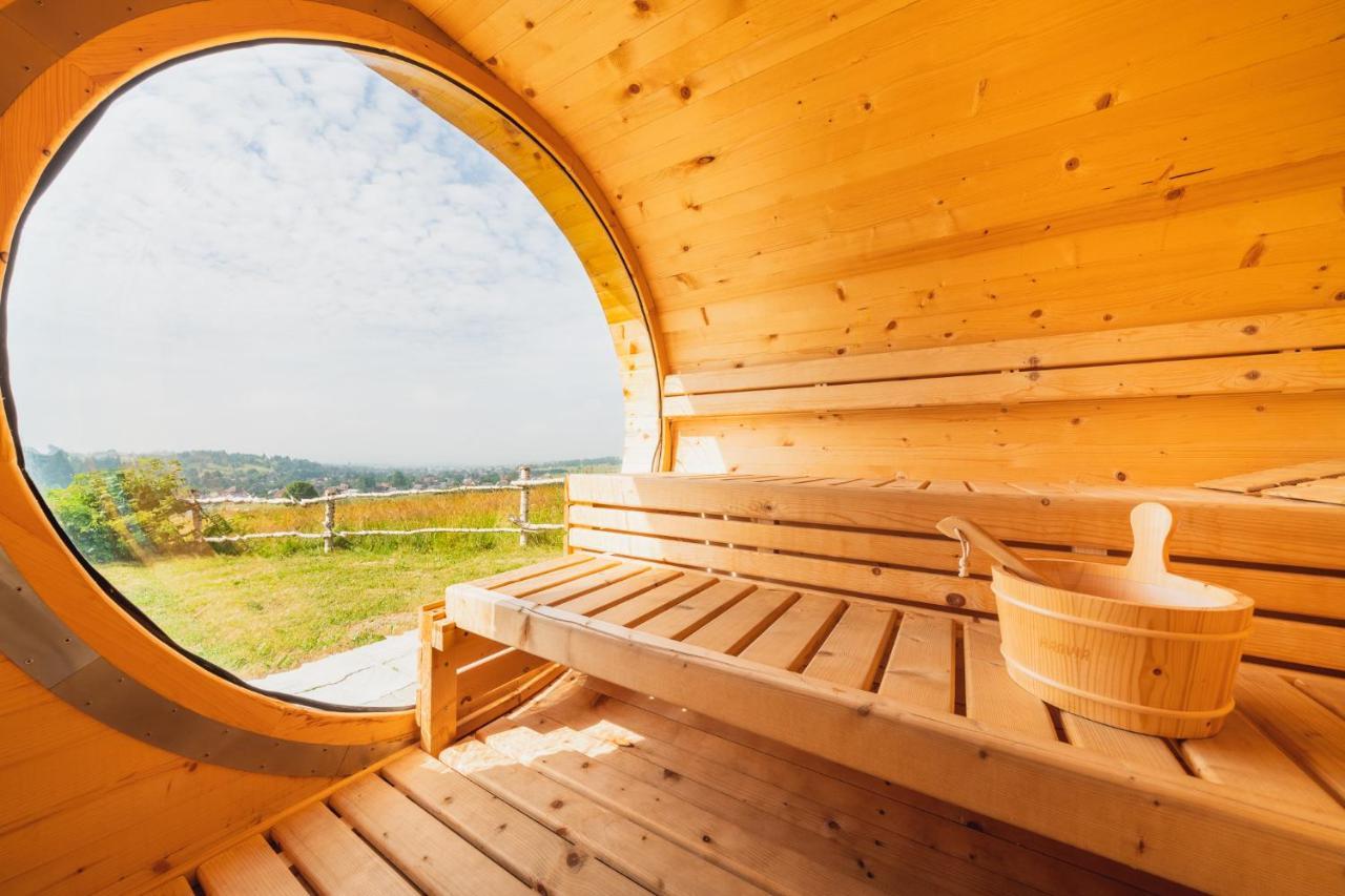 Domki Gorce Klikuszowa Sauna Jacuzzi エクステリア 写真